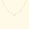 Accessories EF Collection Necklaces | 14K Multi Diamond Cluster Necklace