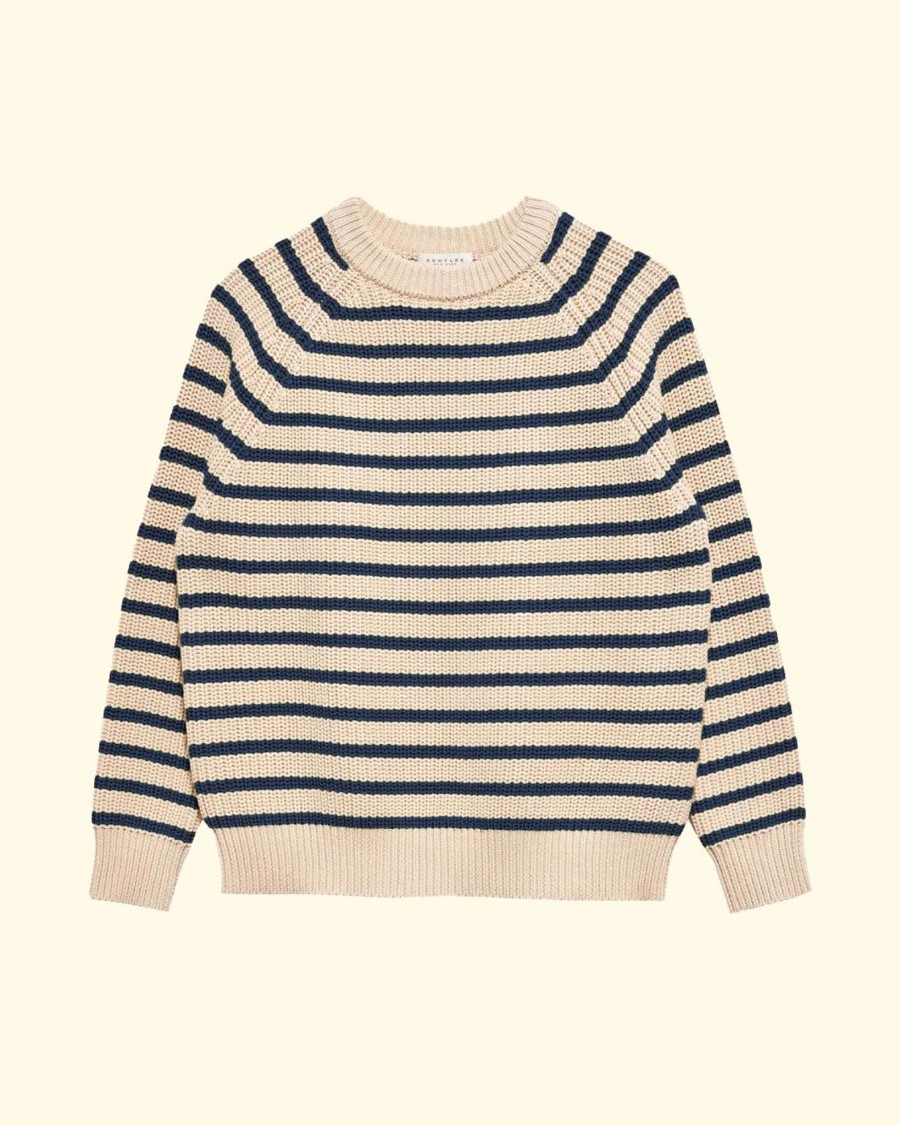 Women Demylee Sweaters | Phoebe Stripe Sweater|Natural Navy