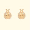 Accessories EF Collection Earrings | 14K Baby Lucky Ladybug Stud Earring|Rose Gold