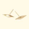 Accessories Diana Mitchell Earrings | Solid Wave Studs|18K Gold