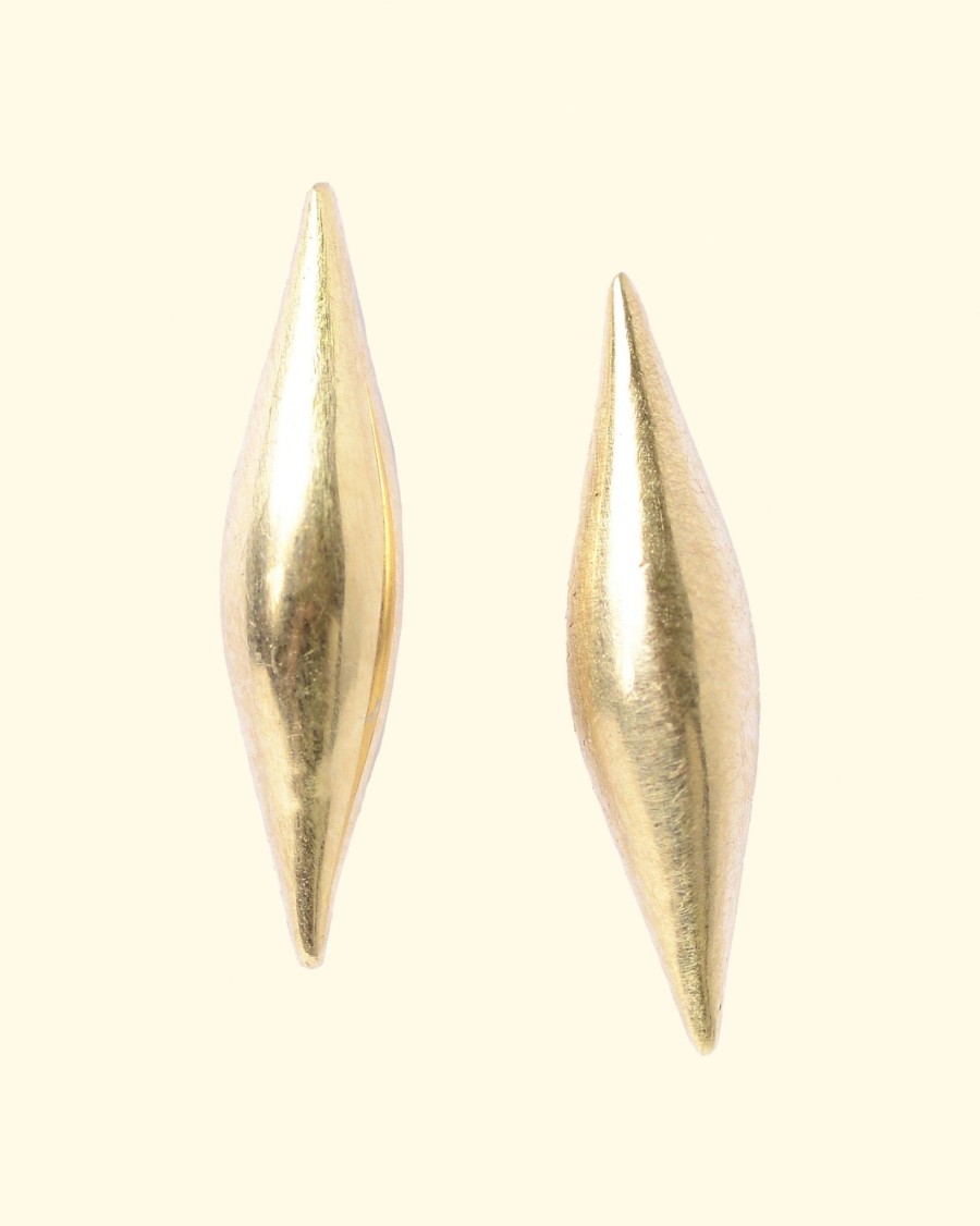 Accessories Diana Mitchell Earrings | Solid Wave Studs|18K Gold