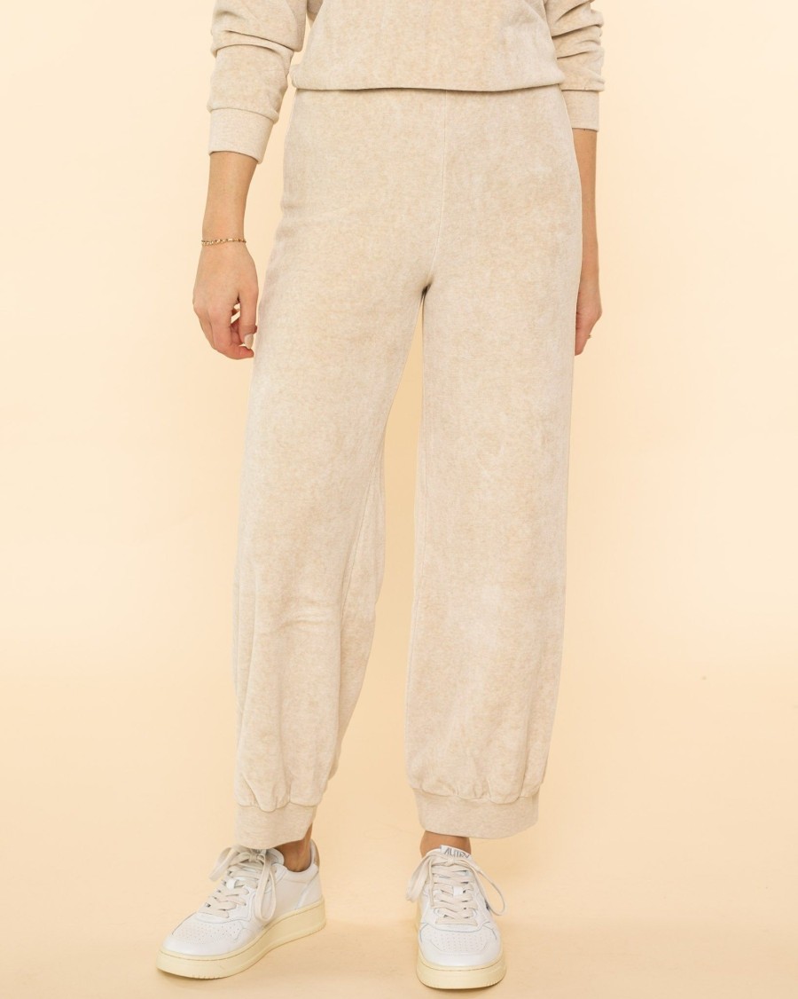 Women Suzie Kondi Sweatpants | Tosk High Waist Harem Pants|Heather Oatmeal