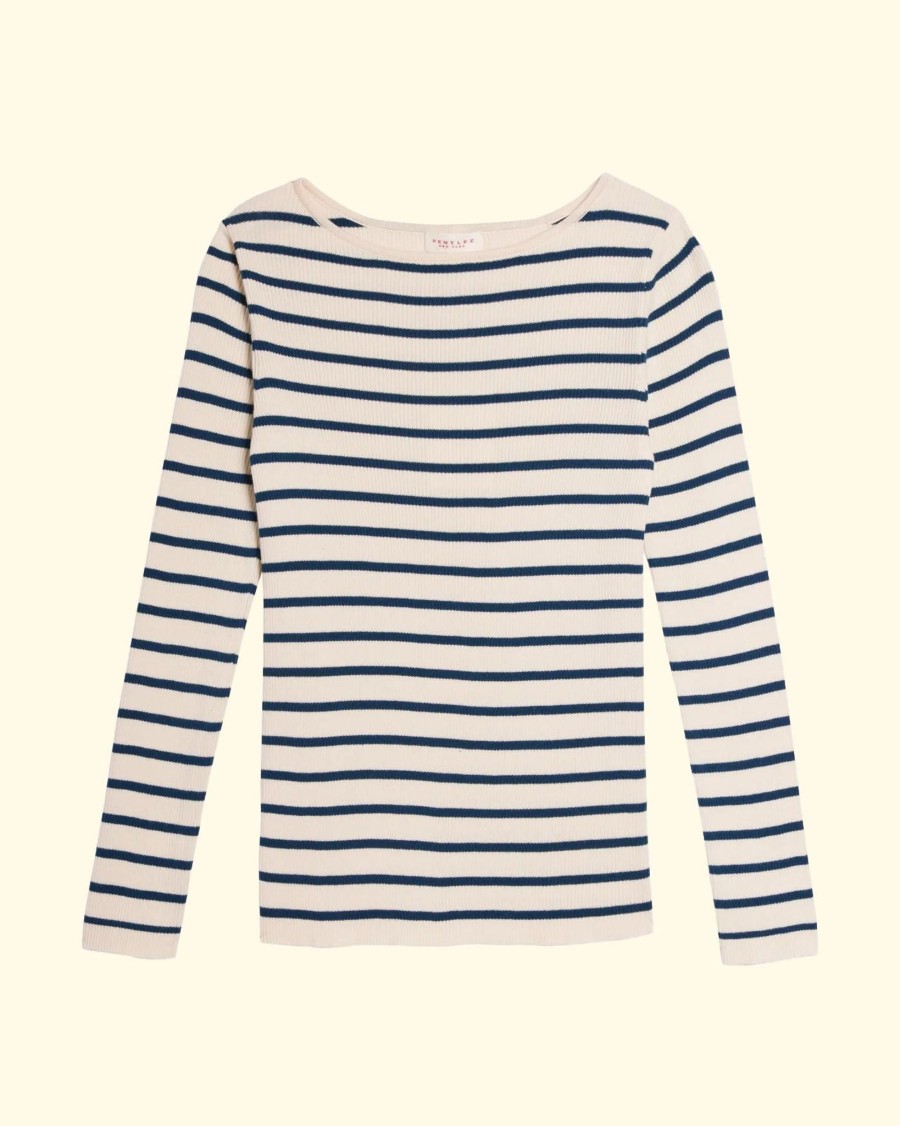 Women Demylee Sweaters & Cardigans | Vivi Stripe Top|Navy Vanilla