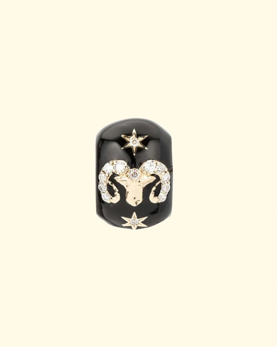 Accessories Adina Reyter Charms | Zodiac Ceramic + Diamond Aries Big Bead