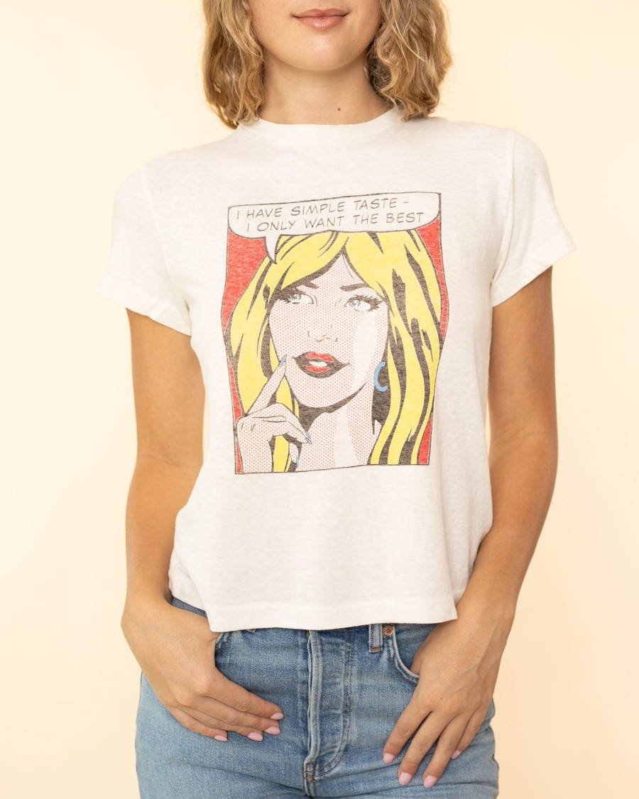 Women Re/Done T-Shirts | Classic Tee Simple Taste|Vintage White