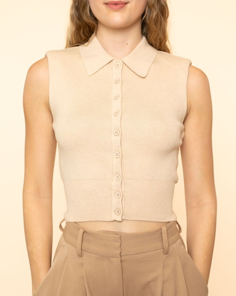 Women Staud Blouses | Nola Sweater|Camel