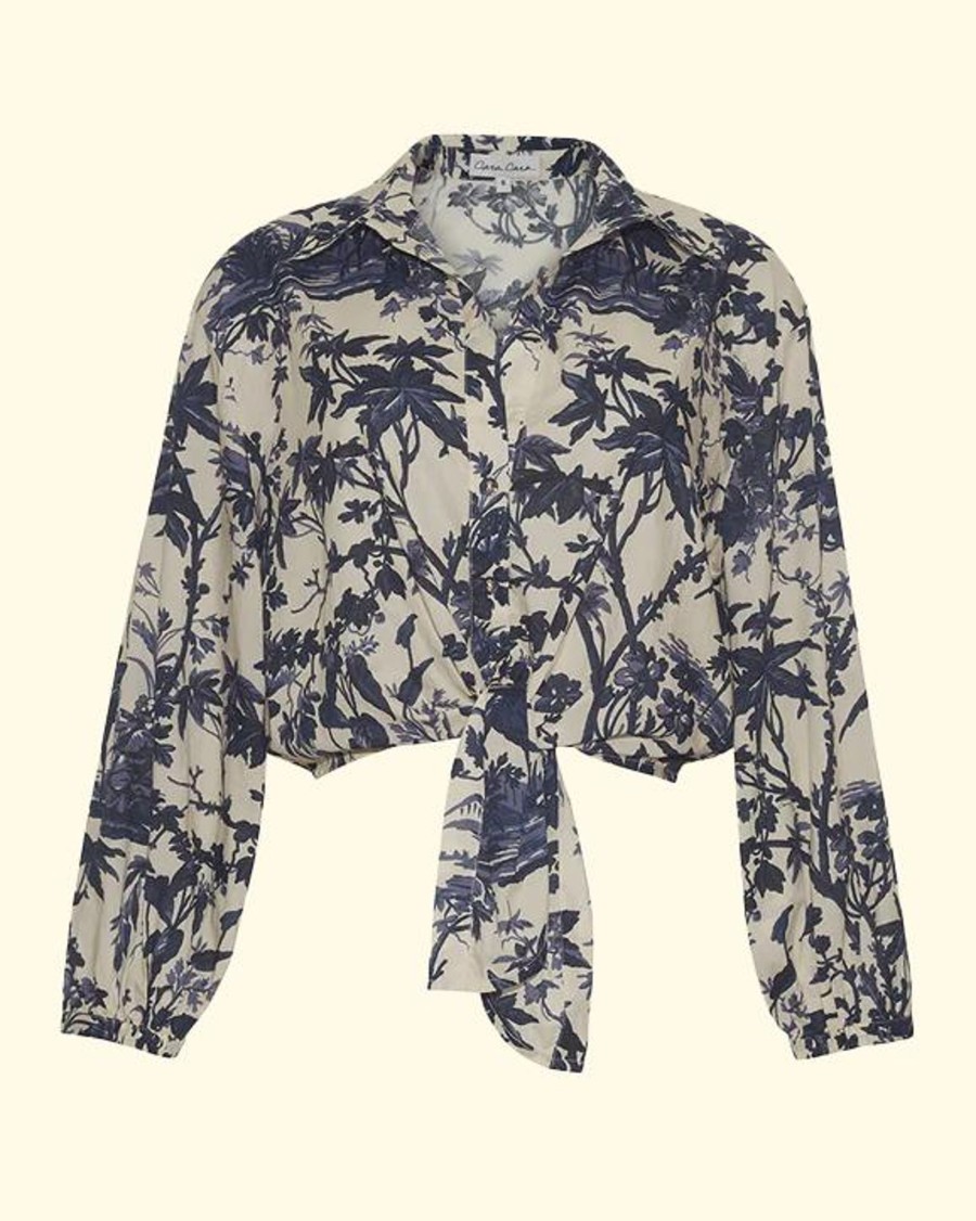 Women Cara Cara Blouses | Rumson Top|Heron Navy