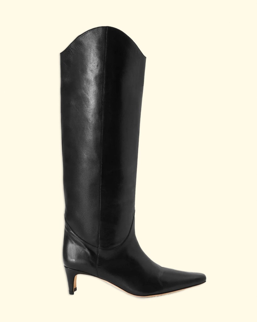 Women Staud Boots | Western Wally Boot|Black