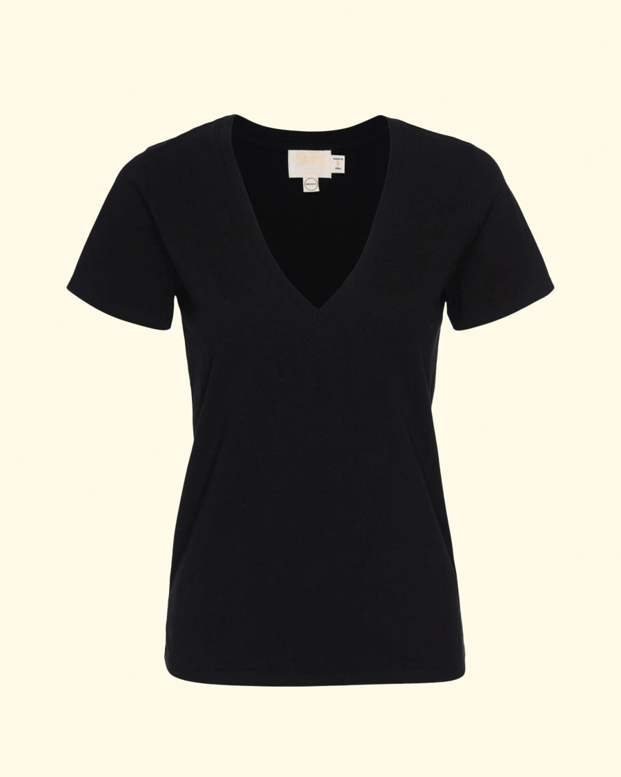 Women Nation T-Shirts | Blair Slim V-Neck|Black