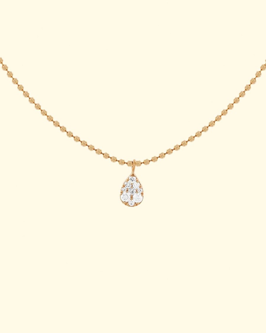 Accessories EF Collection Necklaces | Full Cut Diamond Teardrop Necklace