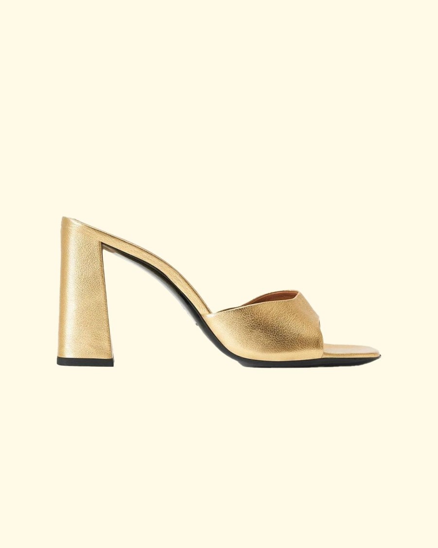 Women Staud Heels | Sloane Heel|Gold