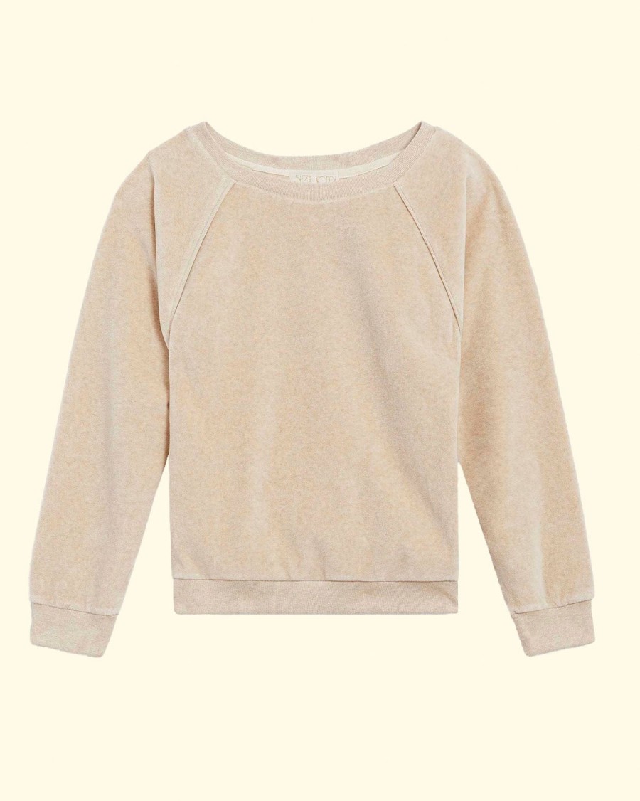 Women Suzie Kondi Sweat-Sets | Saba Raglan Top|Heather Oatmeal