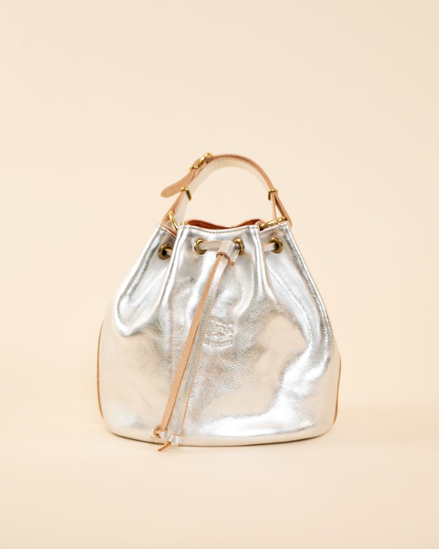 Accessories Il bisonte Crossbodys | Bucket Bag|Silver