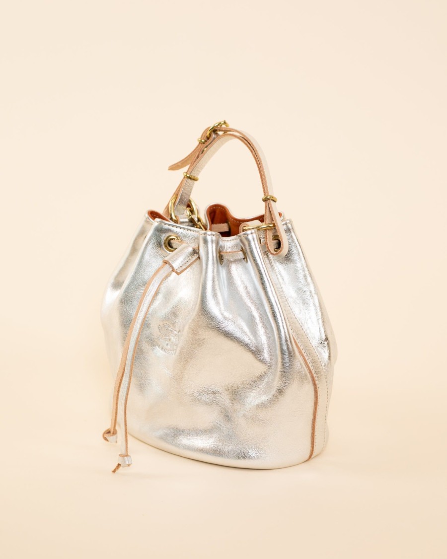 Accessories Il bisonte Crossbodys | Bucket Bag|Silver