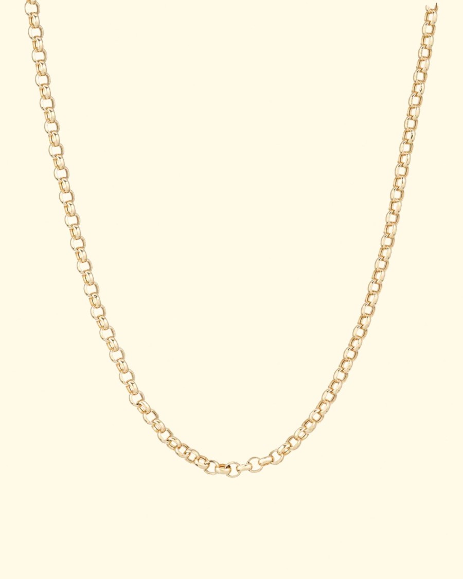 Accessories Adina Reyter Necklaces | 18" Finished Small Rolo Chain|14K Yellow Gold