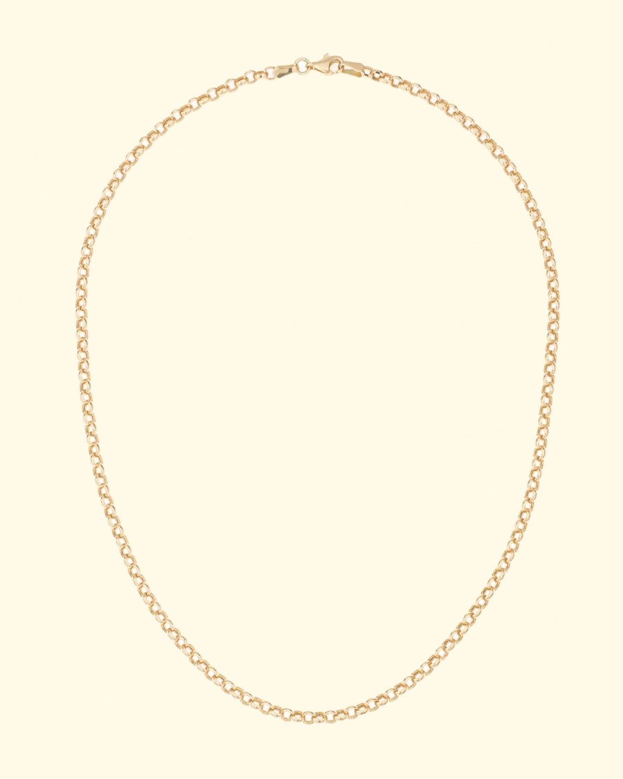 Accessories Adina Reyter Necklaces | 18" Finished Small Rolo Chain|14K Yellow Gold