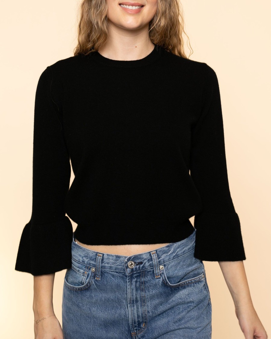 Women allude Sweaters & Cardigans | Cashmere Sweater Bell Sleeve|Black