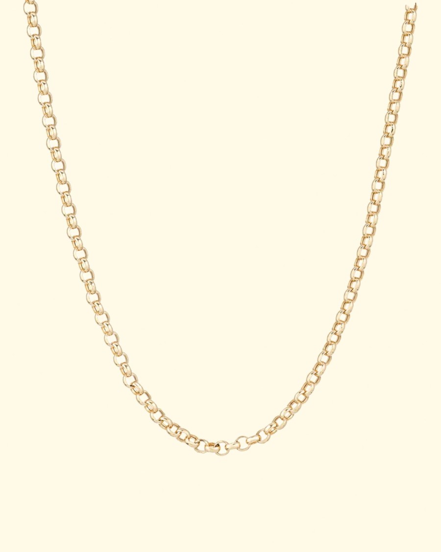 Accessories Adina Reyter Necklaces | 16" Finished Small Rolo Chain|14K Yellow Gold