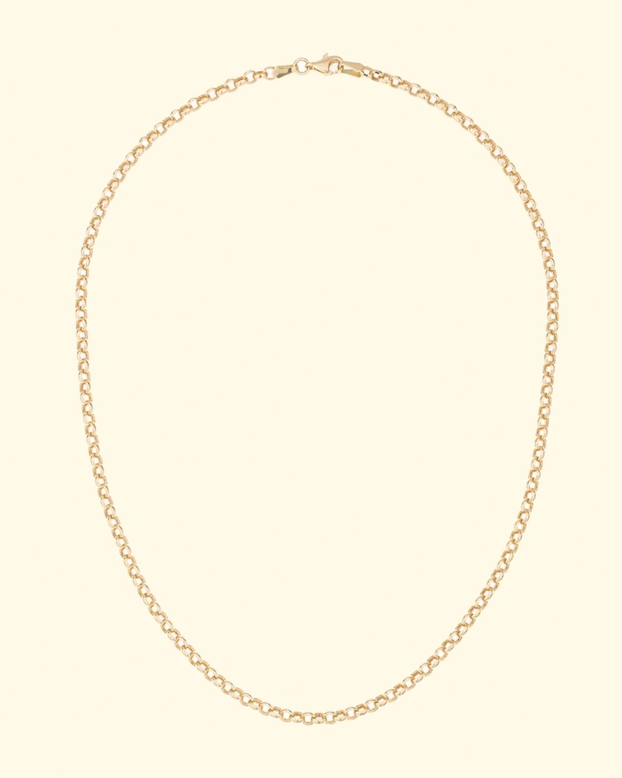 Accessories Adina Reyter Necklaces | 16" Finished Small Rolo Chain|14K Yellow Gold