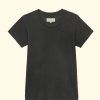 Women The Great T-Shirts | The Slim Tee.|Washed Black