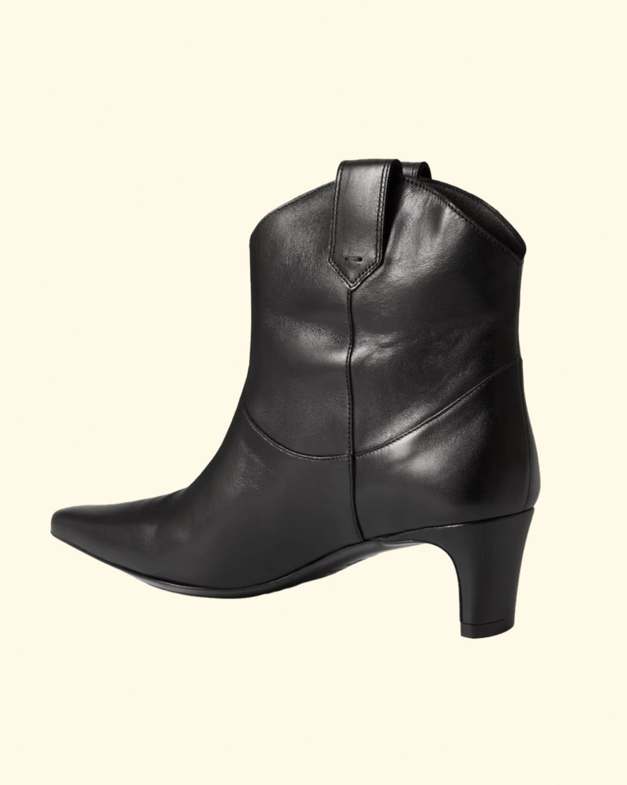 Women Staud Boots | Western Wally Ankle Boot|Black