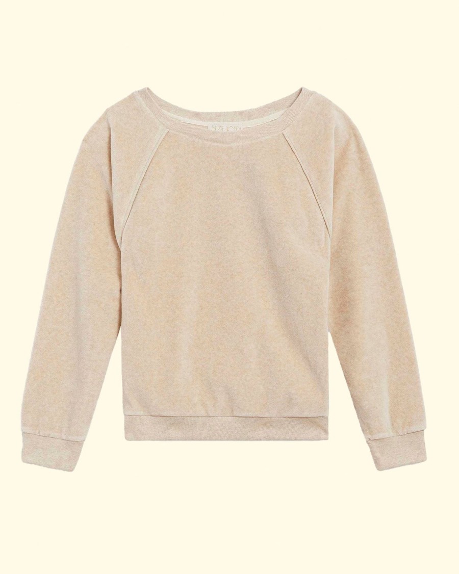 Women Suzie Kondi Sweatshirts | Saba Raglan Top|Heather Oatmeal