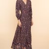 Women Natalie Martin Maxis | Kate L/S Dress|Fleur Aubergine