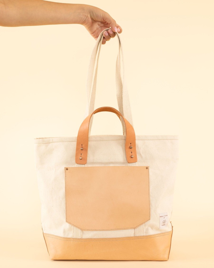 Accessories Immodest Cotton Totes | Bucket Tote In Natural|Natural