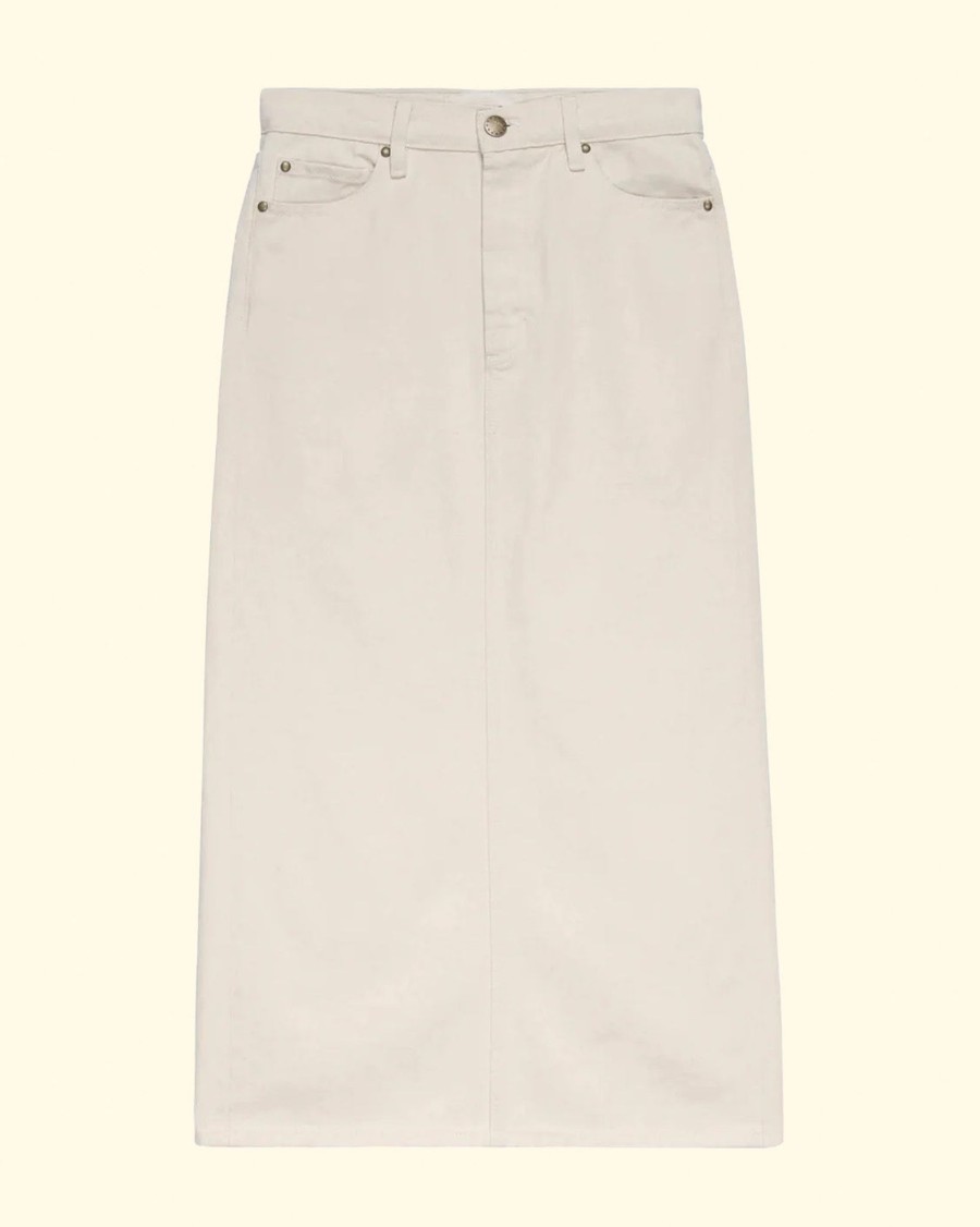 Women The Great Midis | The Column Skirt|Natural