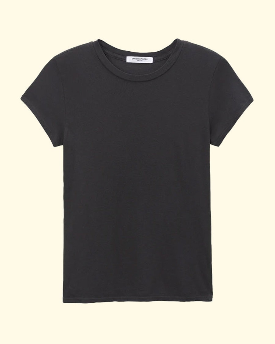 Women Perfectwhitetee T-Shirts | Sheryl Baby Tee|Vintage Black