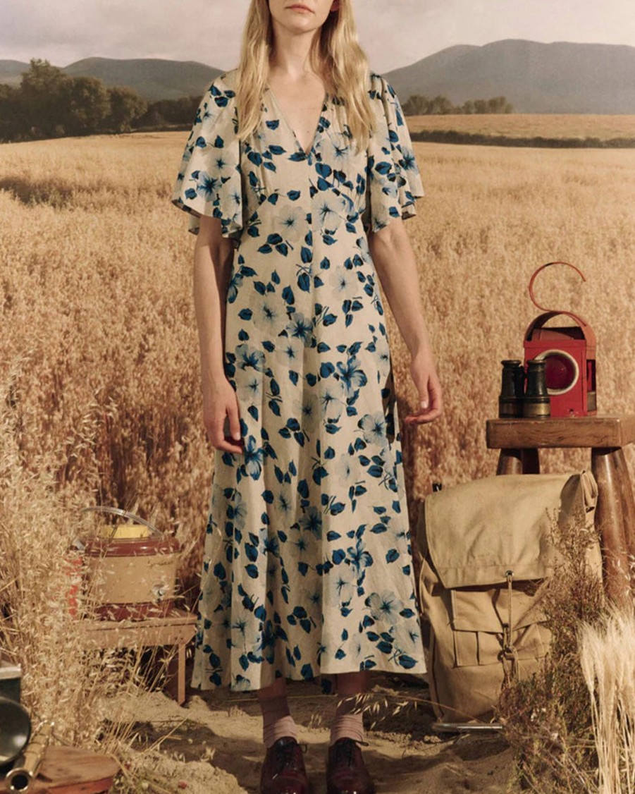 Women The Great Maxis | The Crescent Dress|Deep Meadow Floral