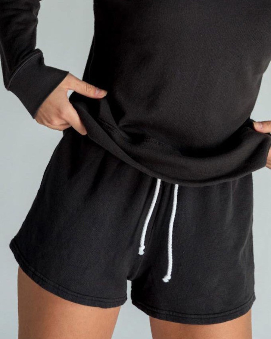 Women Perfectwhitetee Shorts | Layla Terry Sweat Shorts|Vintage Black