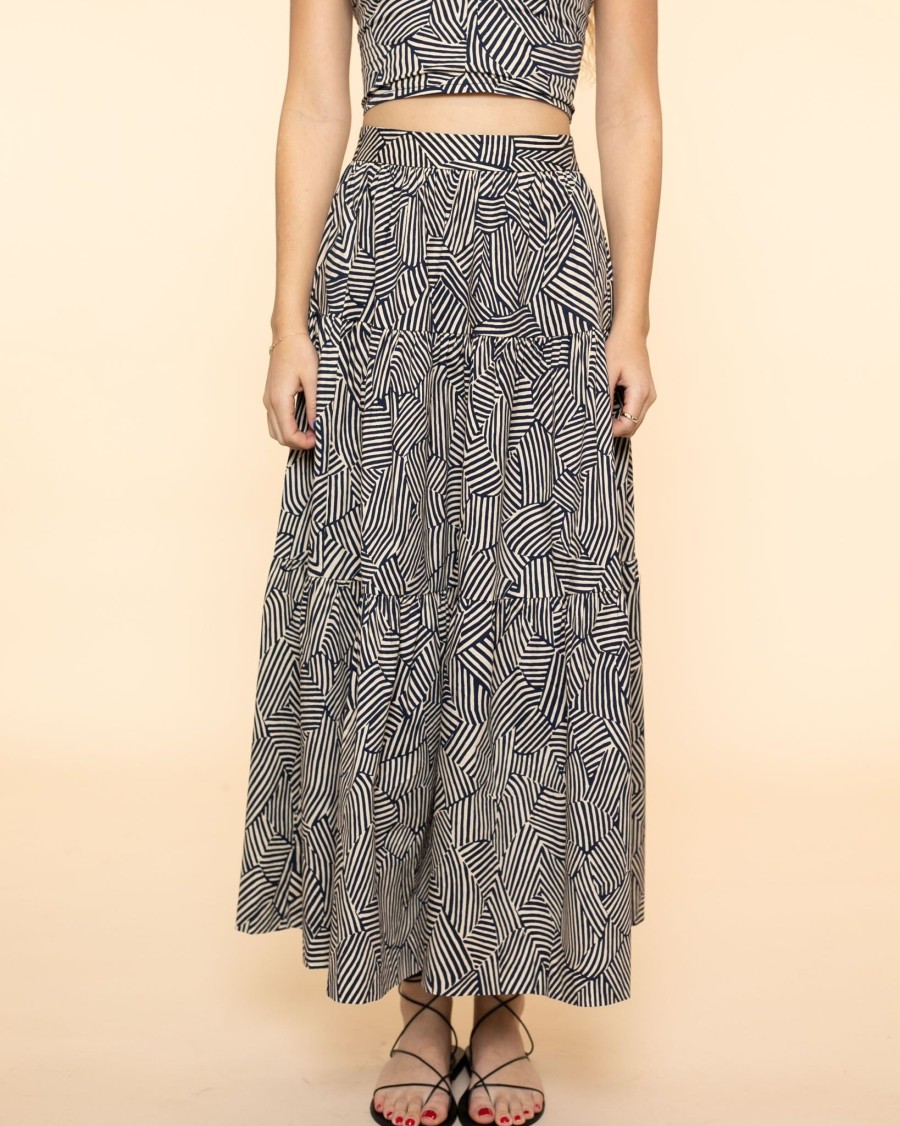 Women Staud Skirts | Sea Skirt|Navy Mosaic