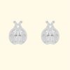 Accessories EF Collection Earrings | 14K Baby Lucky Ladybug Stud Earring|White Gold