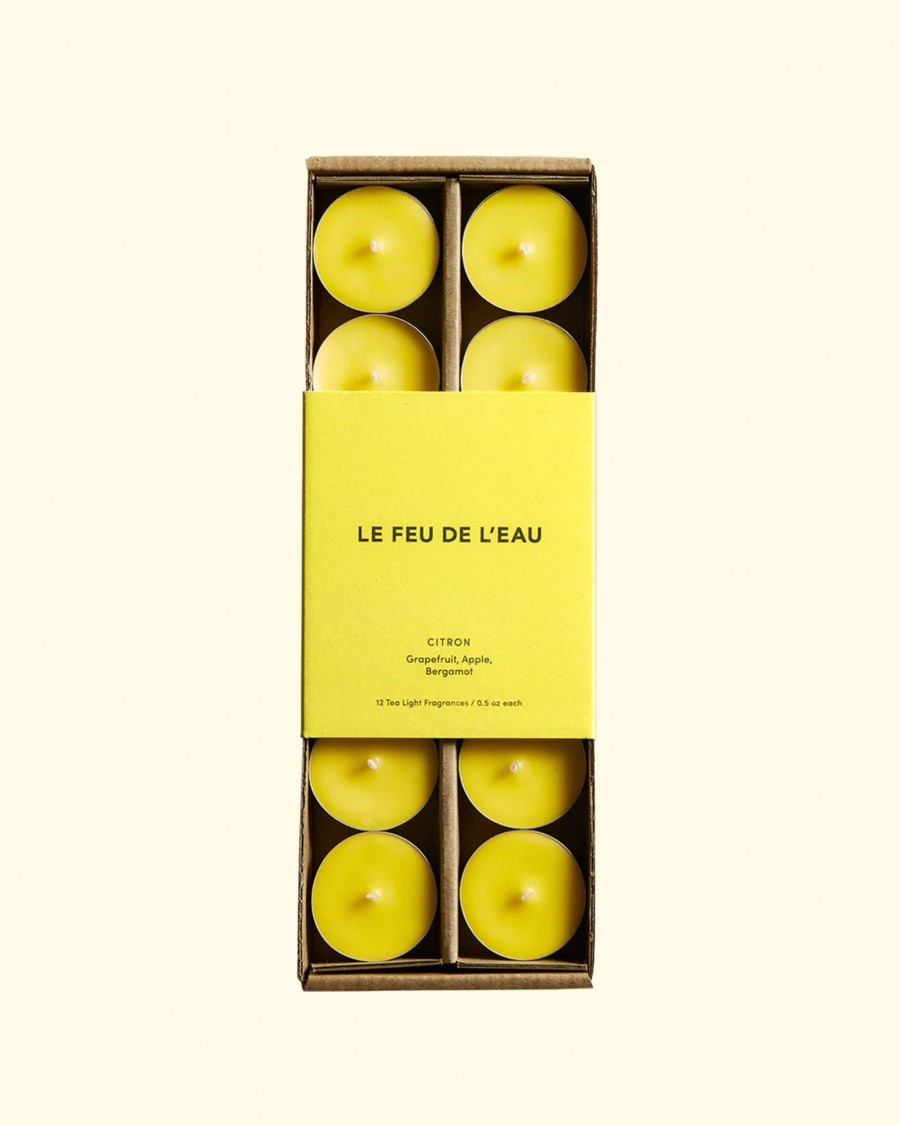 Home & Living Le Feu De L'eau | Le Feu Citron Tea Candle|Citrus & Bergamon