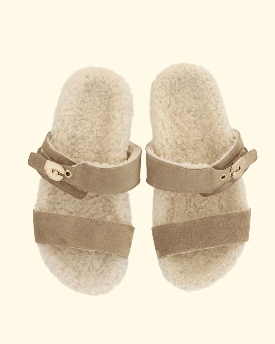 Women Ancient Greek Sandals Sandals | Latria-Crosta/Sheepskin|Tobacco