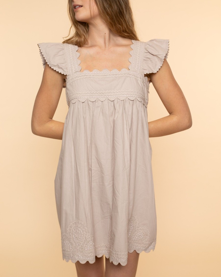 Women Juliet Dunn Minis | Poplin Baby Doll Dress|Mink