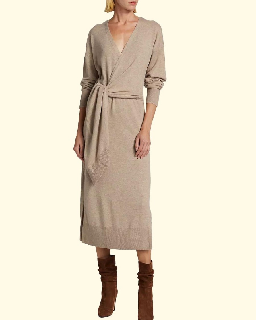 Women Jonathan Simkhai Maxis | Skyla Wrap Dress|Heather Teak