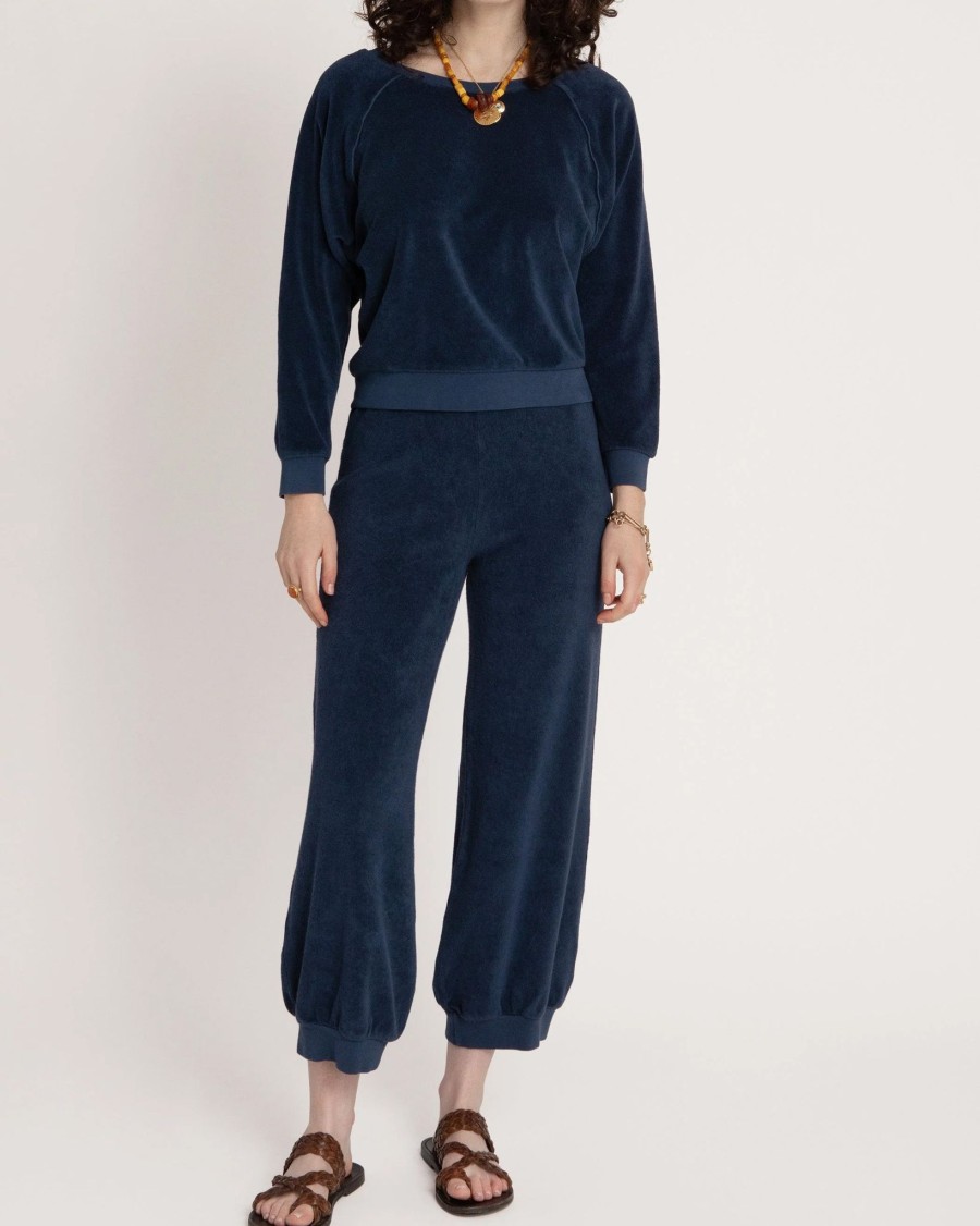 Women Suzie Kondi Sweatpants | Tosk High Waist Harem Pants|Navy