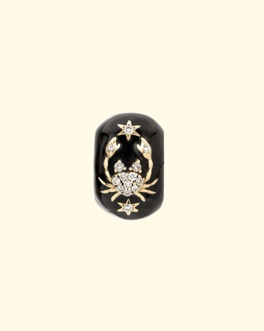 Accessories Adina Reyter Charms | Zodiac Ceramic + Diamond Cancer Big Bead