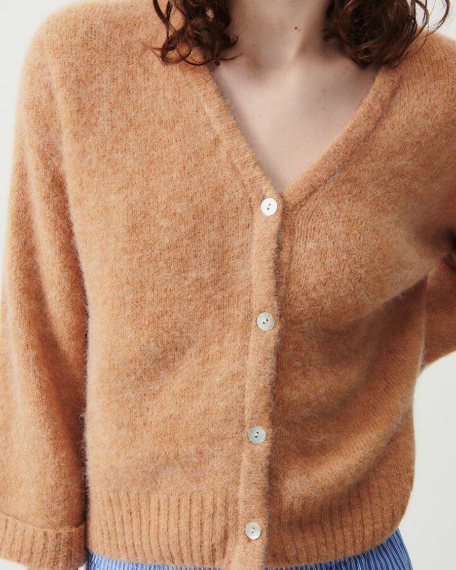 Women American Vintage Sweaters | Cardigan East|Macadamia