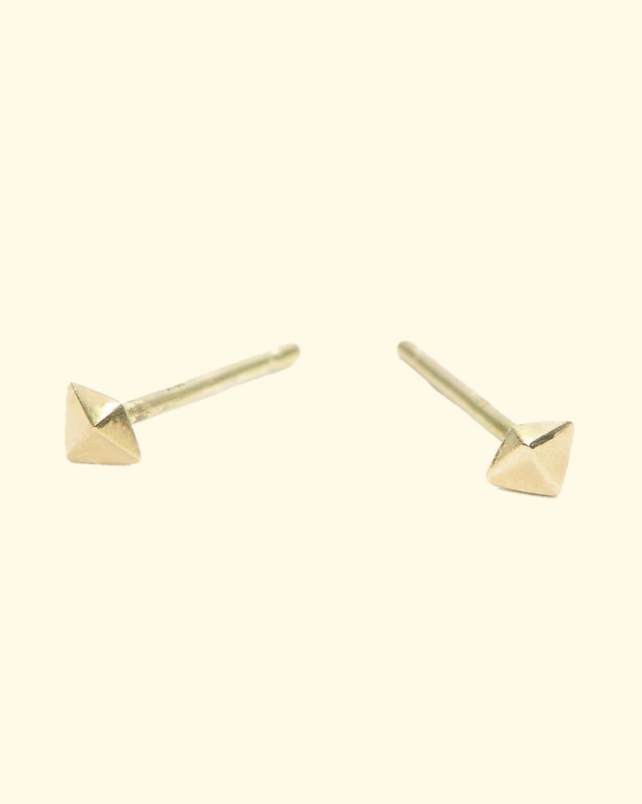 Accessories Diana Mitchell Earrings | Tiny Double Pointed Studs|18K Gold