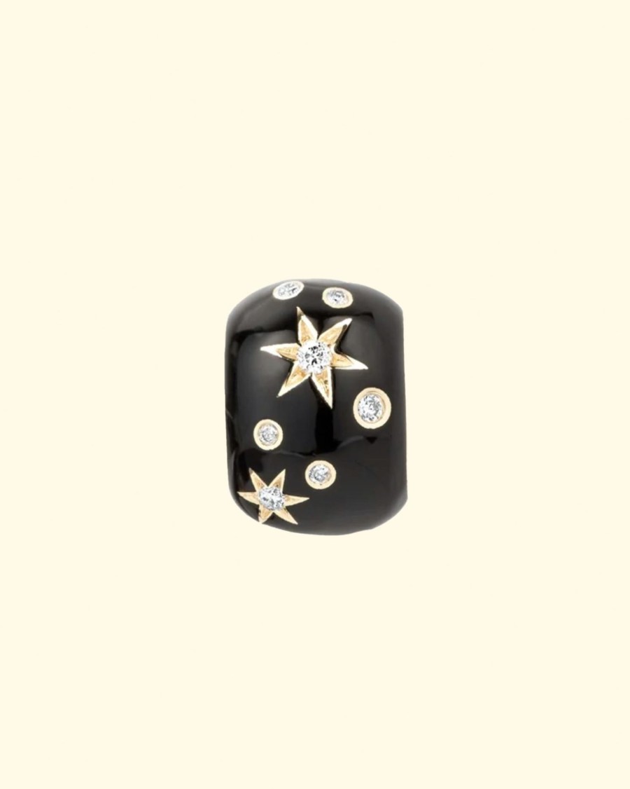 Accessories Adina Reyter Charms | Zodiac Ceramic + Diamond Taurus Big Bead|14K Yellow Gold