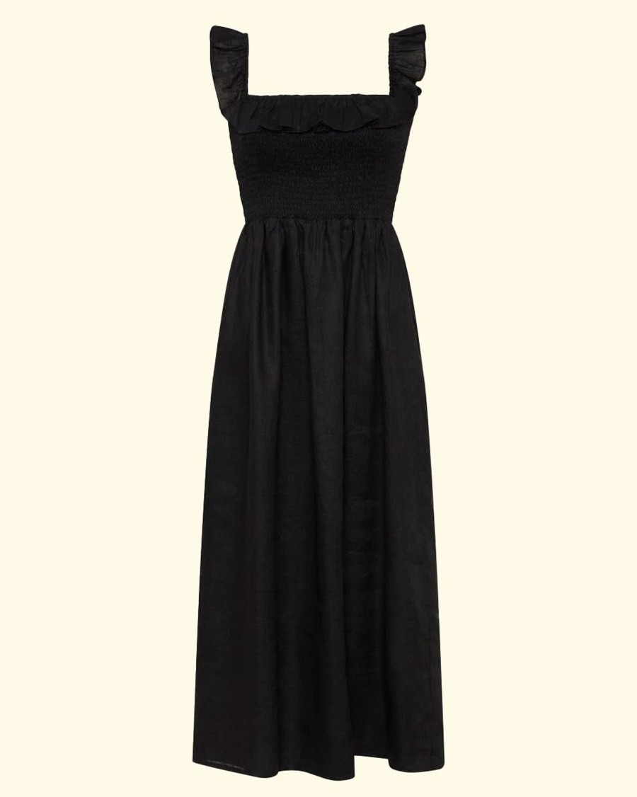 Women Faithfull the Brand Midis | Sameera Midi Dress|Black