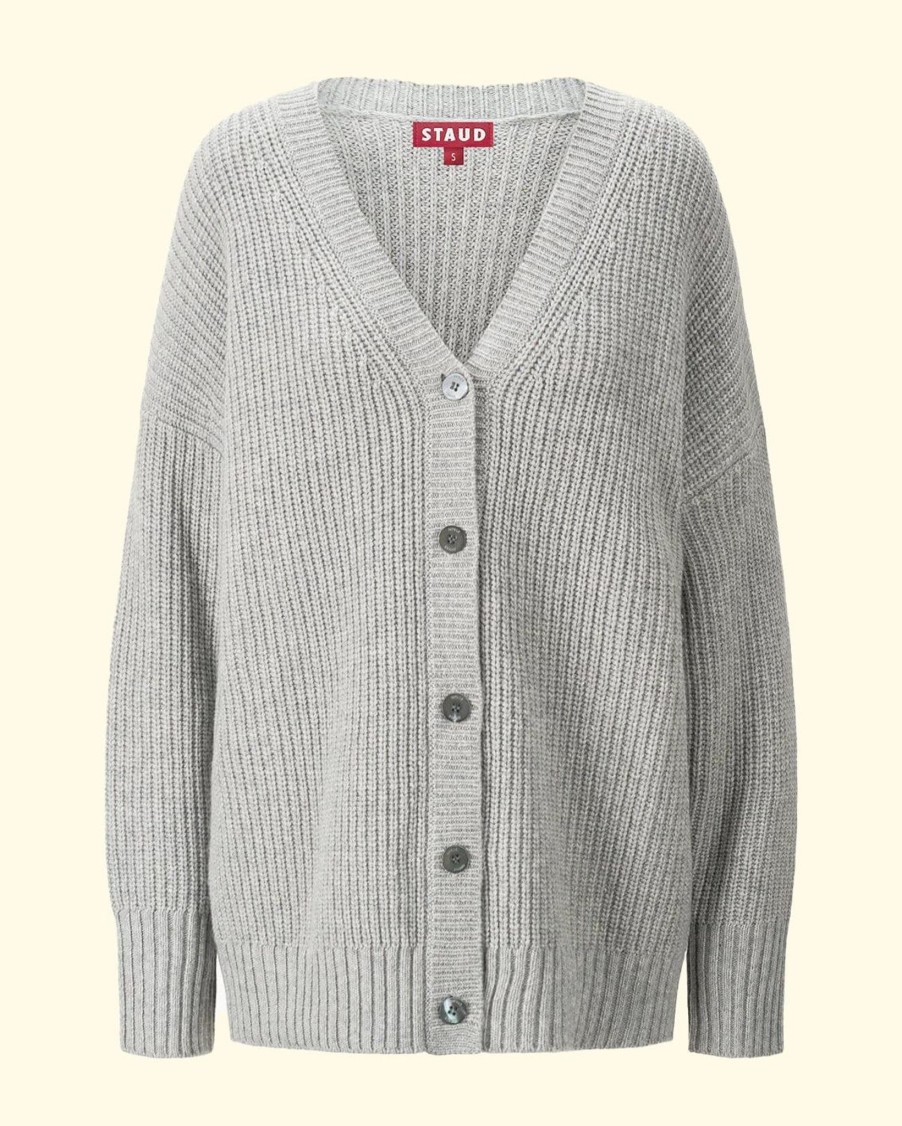 Women Staud Sweaters & Cardigans | Matilda Cardigan|Heather Grey