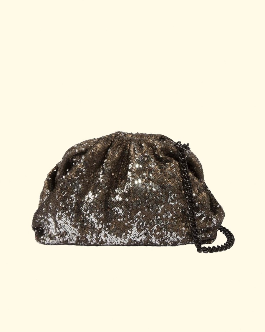 Accessories Maria La Rosa Crossbodys | Paillettes Game|Dark Brown