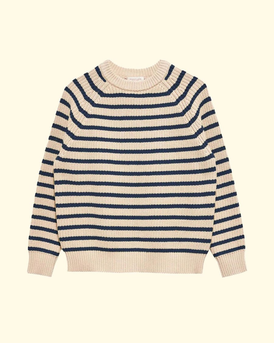 Women Demylee Sweaters & Cardigans | Phoebe Stripe Sweater|Natural Navy