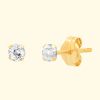 Accessories Tai Jewelry Earrings | 3Mm White Topaz Stud