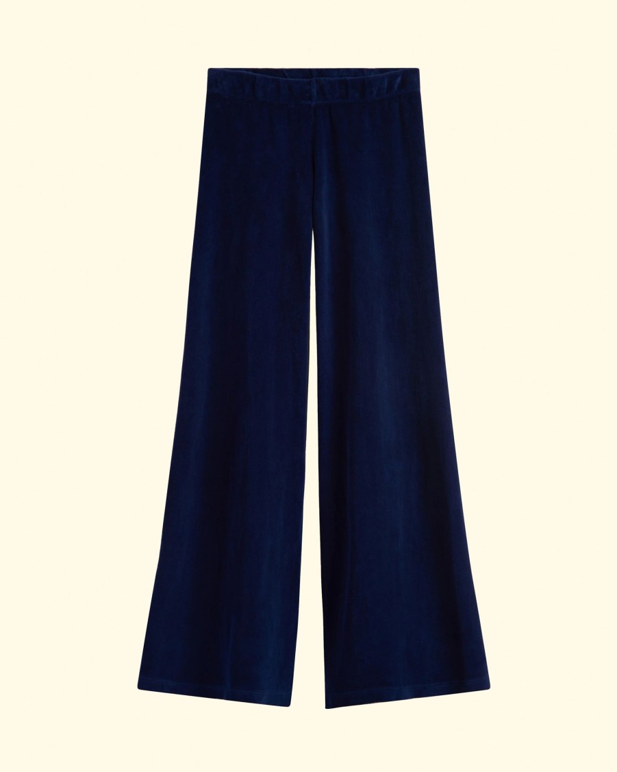 Women Suzie Kondi Sweatpants | Lito Low Rise Flare|Navy