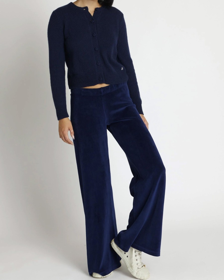 Women Suzie Kondi Sweatpants | Lito Low Rise Flare|Navy